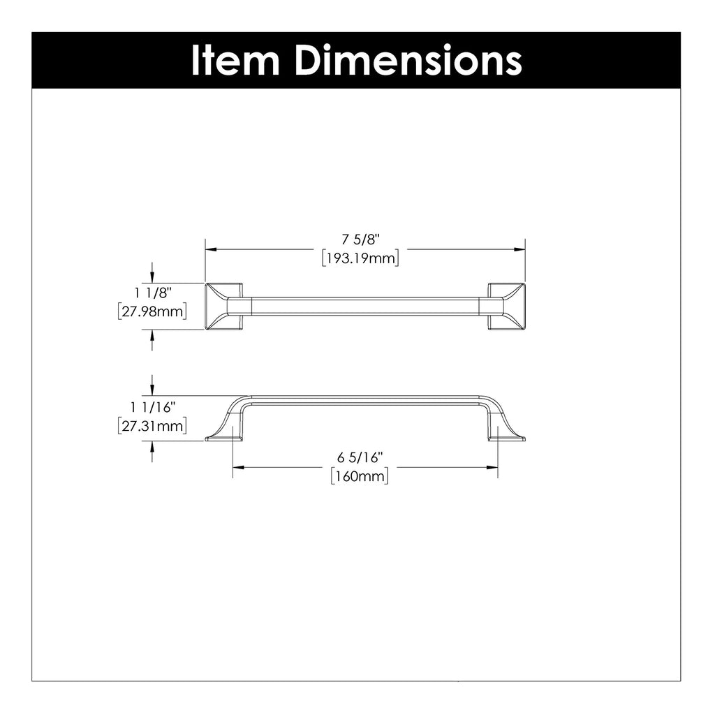 6-5/16" Center To Center Cabinet Hardware T174630