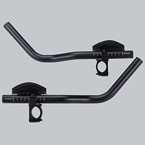Black 26/31.8 mm Aluminium Two-Piece Tri Bars Bike Handlebar L536110