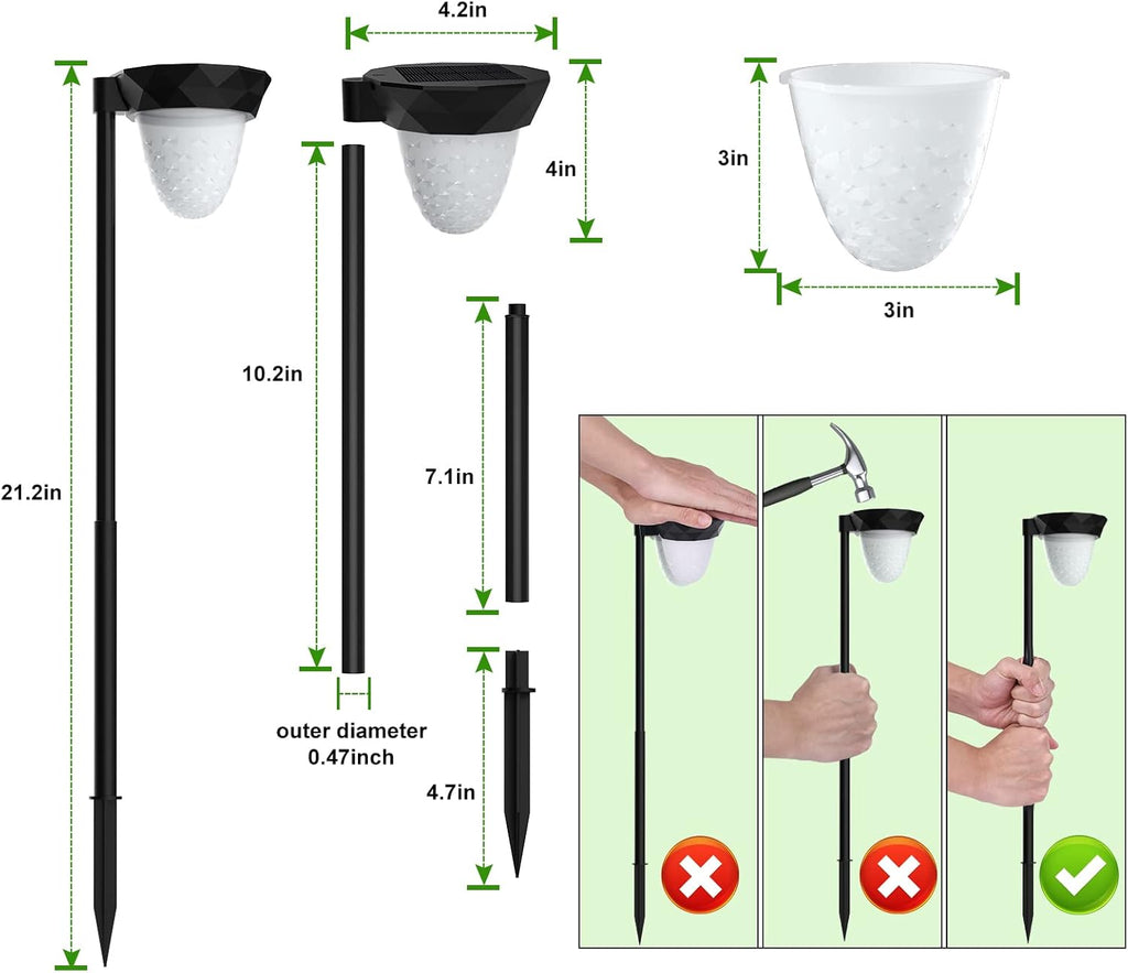 Solar Pathway Lights Outdoor 8 Pack V83015