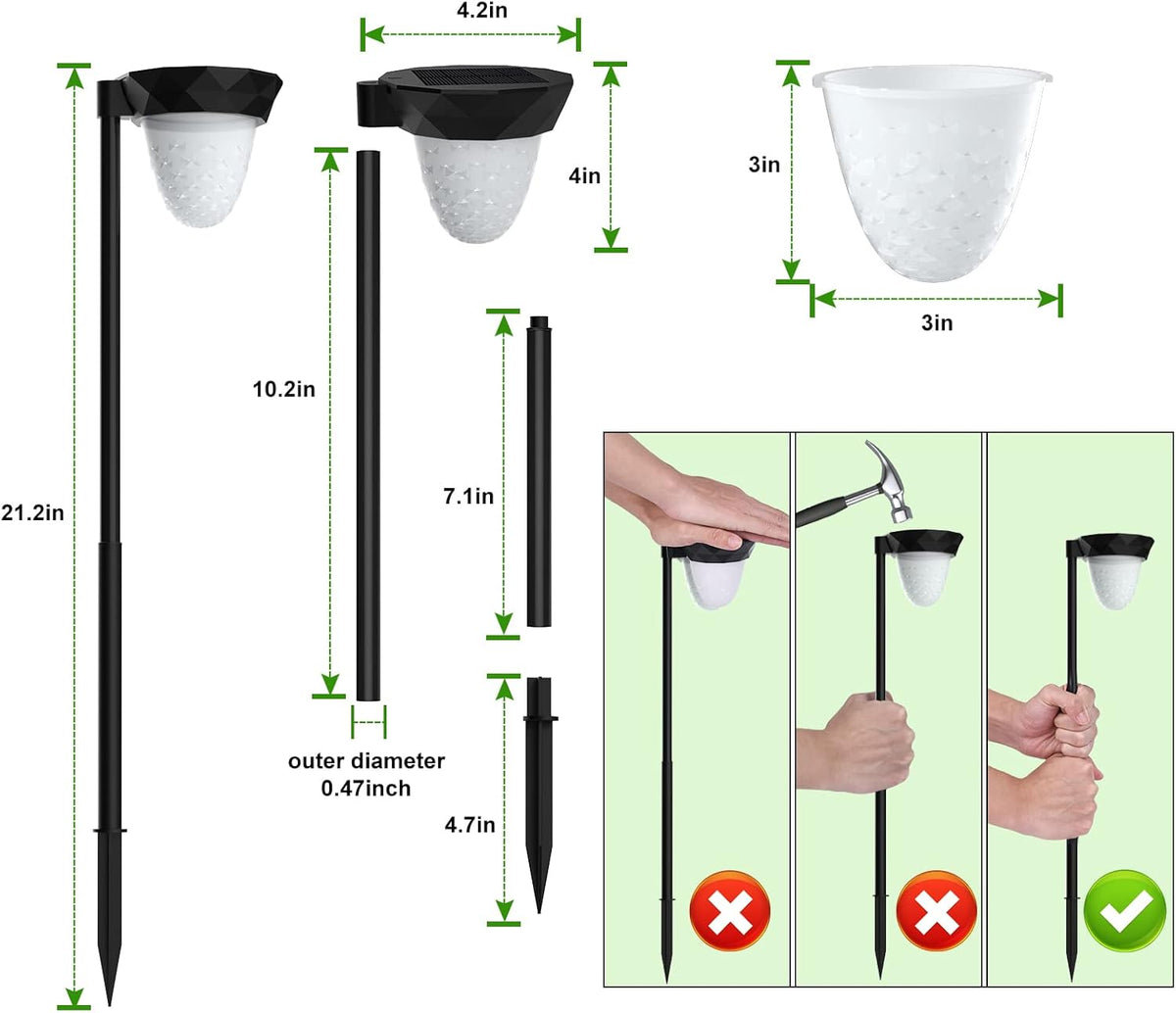 Solar Pathway Lights Outdoor 8 Pack V83015