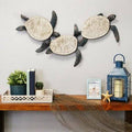 Metal and Wood Carved Turtle Wall Décor A8037