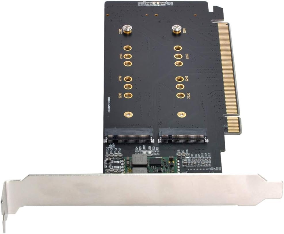 NVME M.2 to PCI-E 3.0 X16 Raid Card with Fan I8402