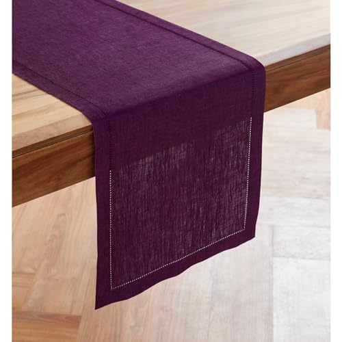 Linen Chambray Lavender Table Runner 120 Inches Long Z617630