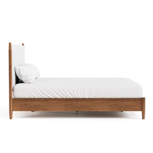 Walnut Solid Wood Queen Bed Frame with Headboard T1292