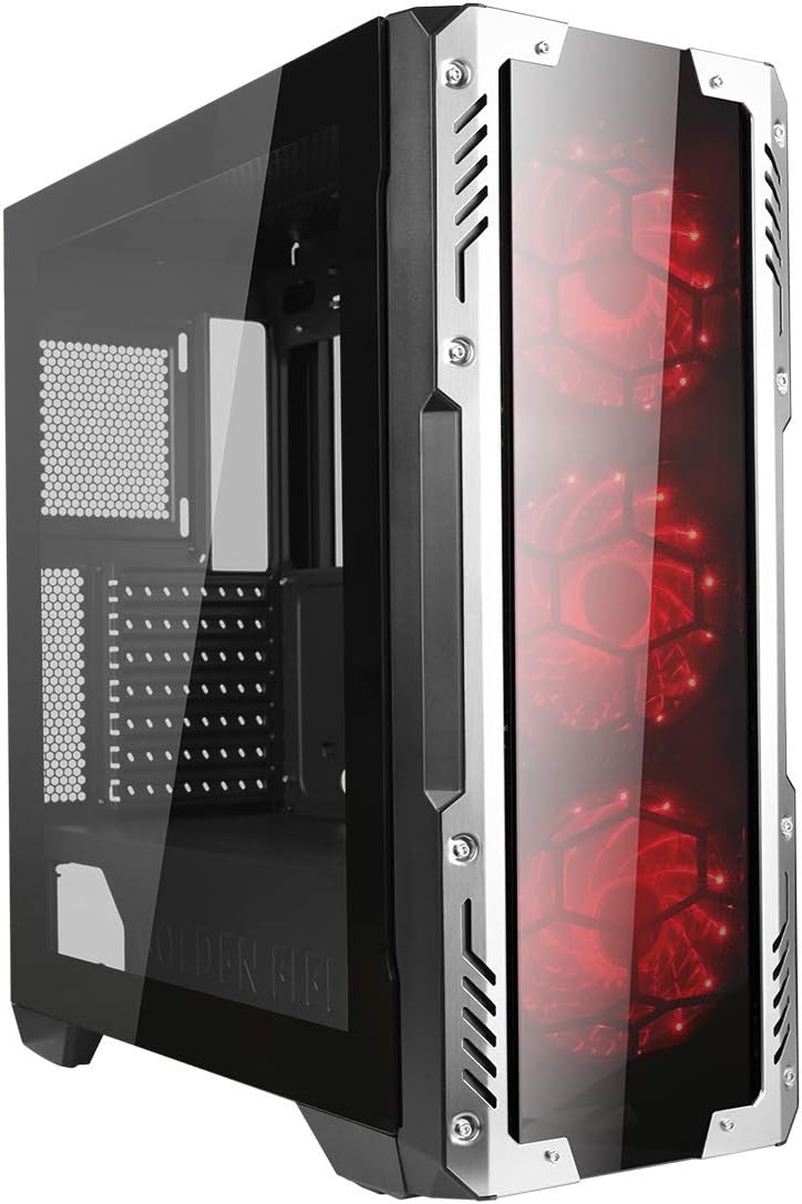 Mid Tower Computer Case with Tempered Glass Side Panel X68388
