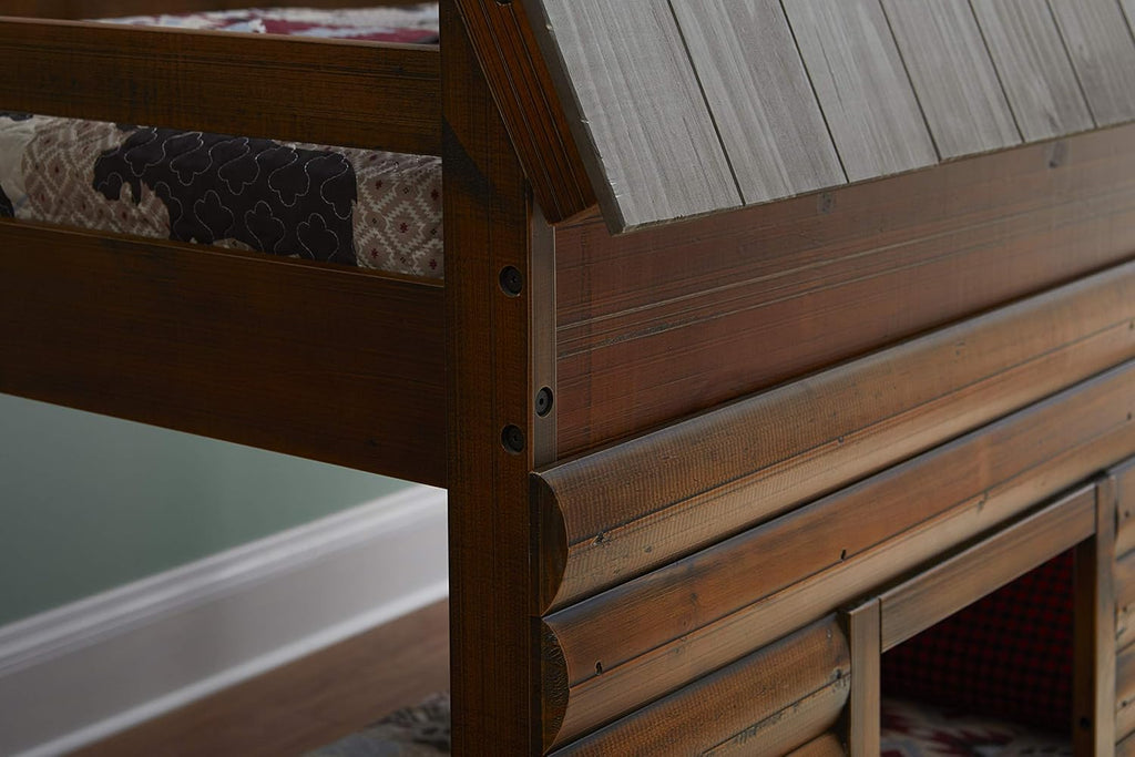 Twin Bunk Beds with Ladder W872