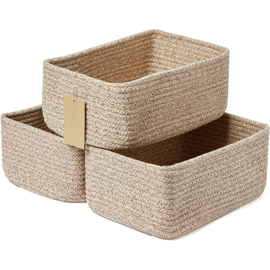 Small Storage Baskets 3 Packs Green 11.5x7.5x4.7” Y1150