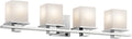 3 Light Chrome Vanity Light with Opal Glass Q80912