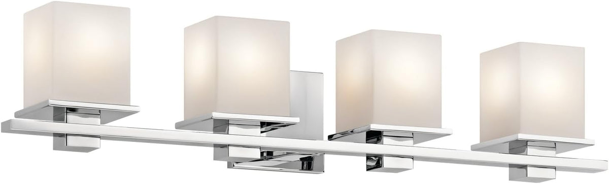3 Light Chrome Vanity Light with Opal Glass Q80912