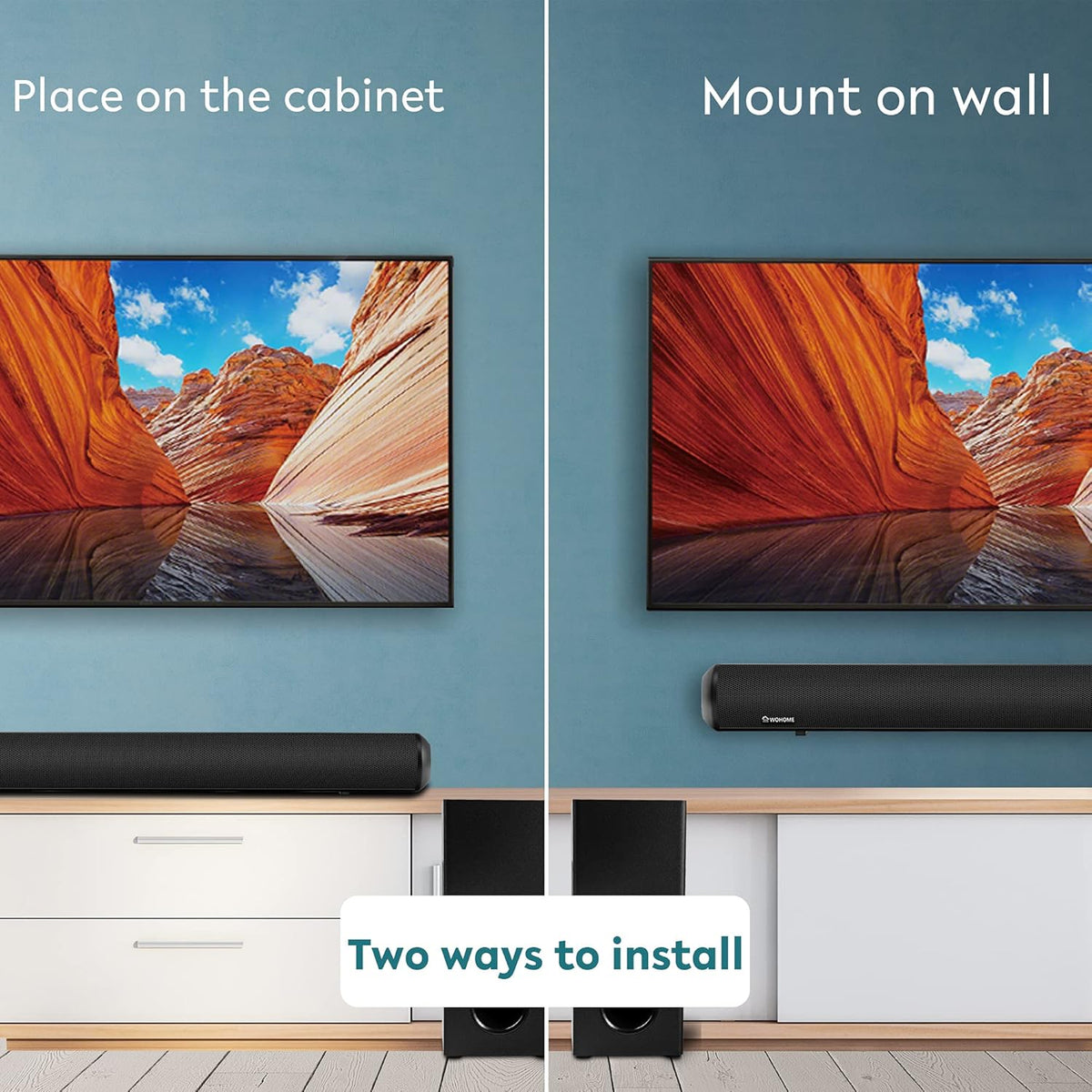 28-INCH 120W Sound Bar with Subwoofer V2668