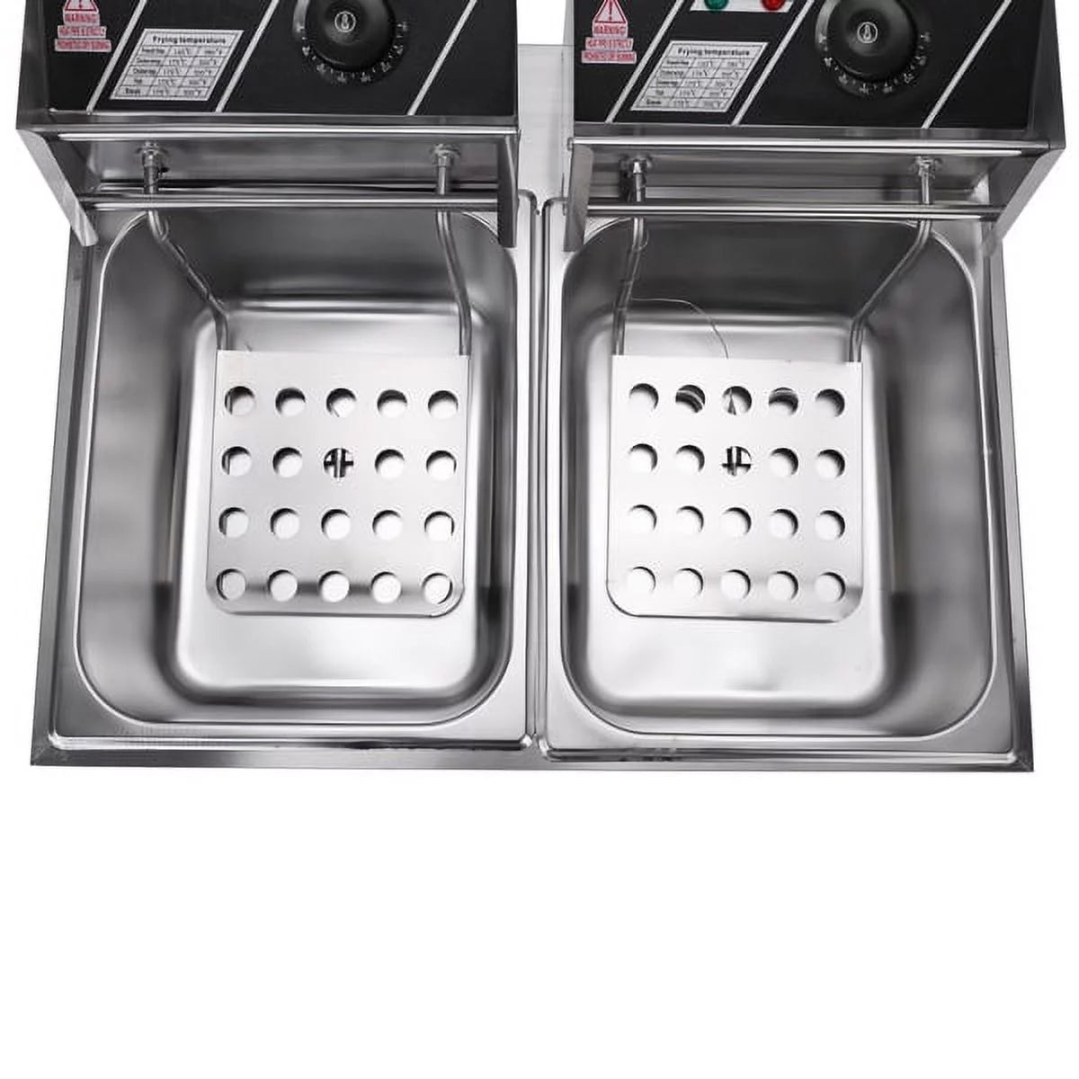 12L Stainless Steel Electric Double Tank Deep Fryer With Basket O977088