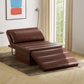 Light Brown Linen Fabric Convertible Sofa Bed F8560