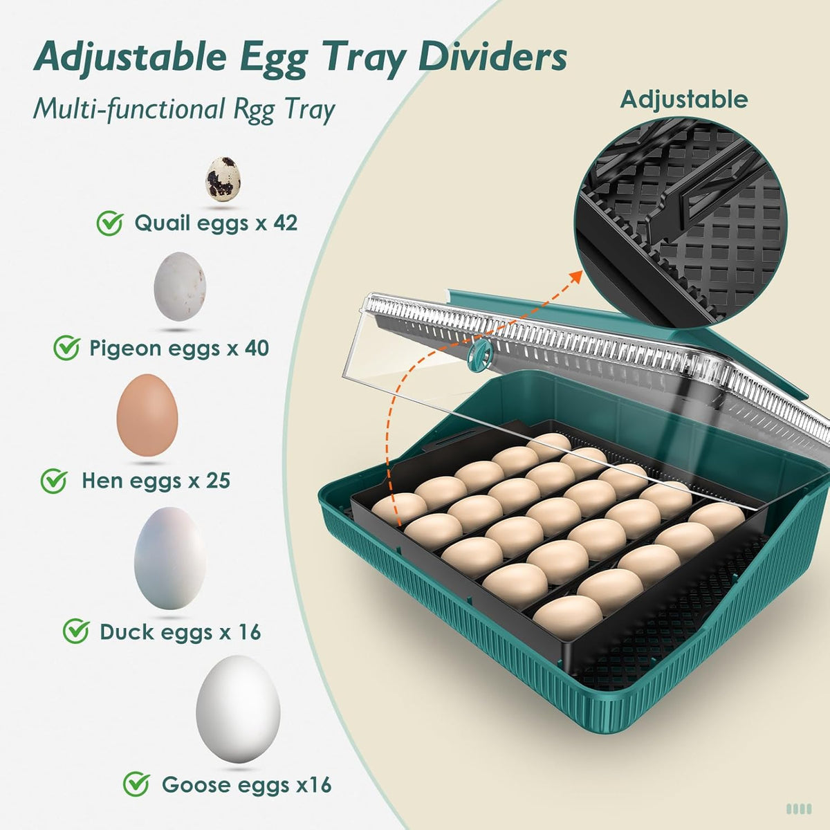 25 Egg Incubator with Automatic Turner and LED Humidity Display C4485