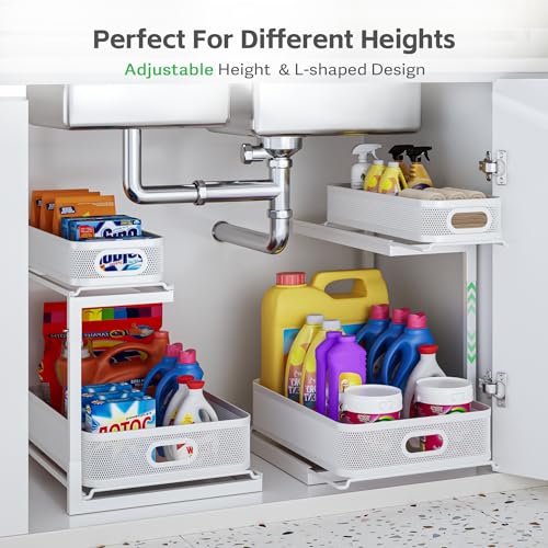 2-Tier Black Mesh Slide Out Drawer Shelf Z978