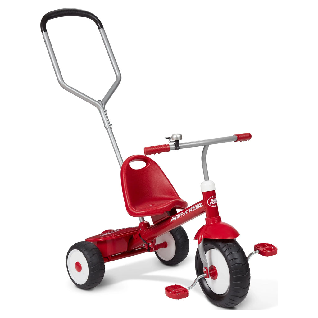 Red Tricycle with Parent Push Handle C8728