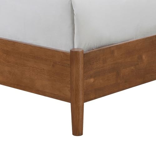 Walnut Solid Wood Queen Bed Frame with Headboard T1292