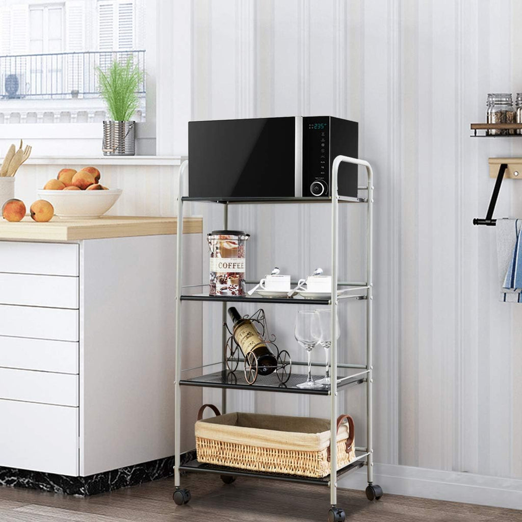 Rolling Steel Storage Cart with Lockable Wheels S7590