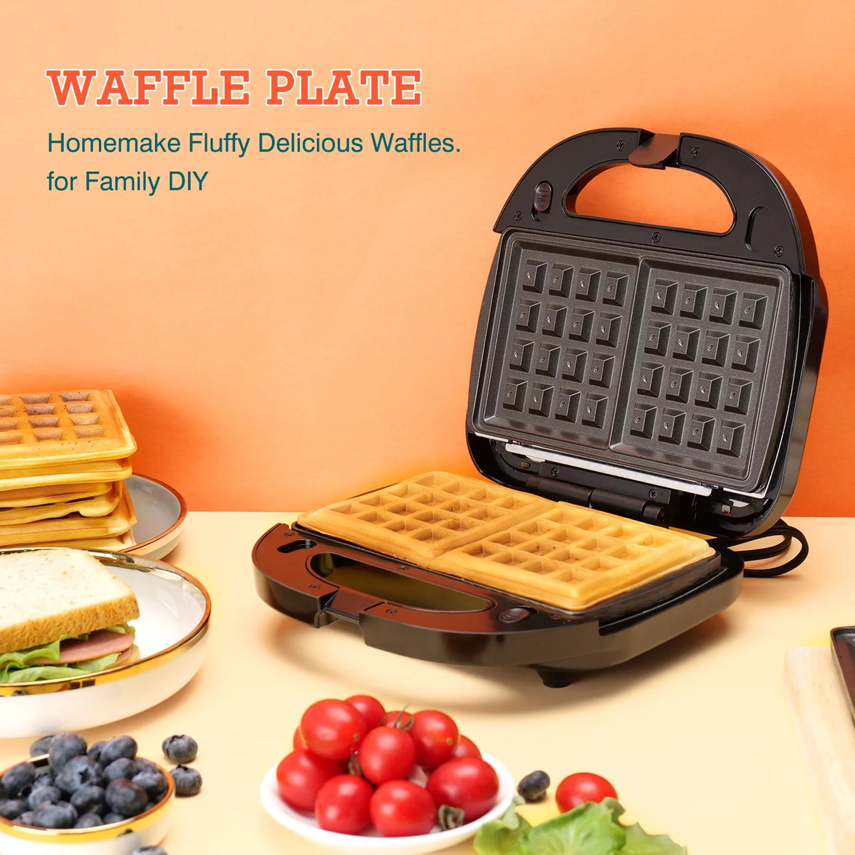 750 Watt 3 in 1 Non-Stick Sandwich Maker O2672