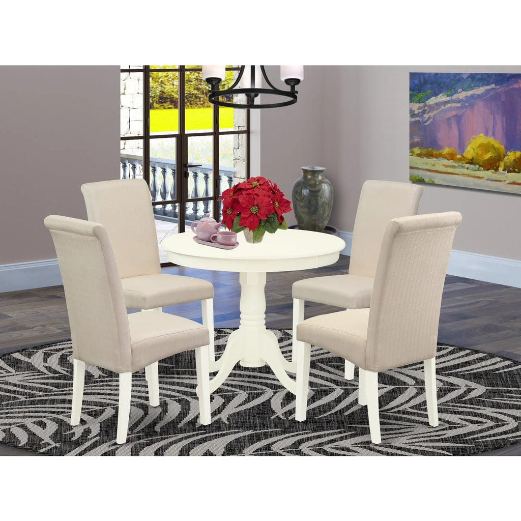 5 Pc Dining Set with Round Table and 4 Chairs I87748