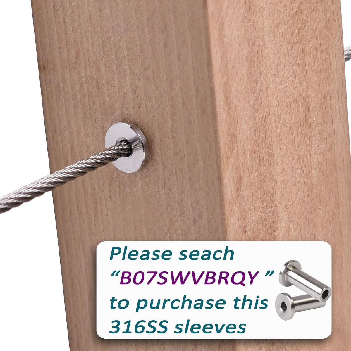 1/8 inch T316 Stainless Steel Wire Rope for Cable Railing, Marine Grade, 500FT, Pack of 2 M3044