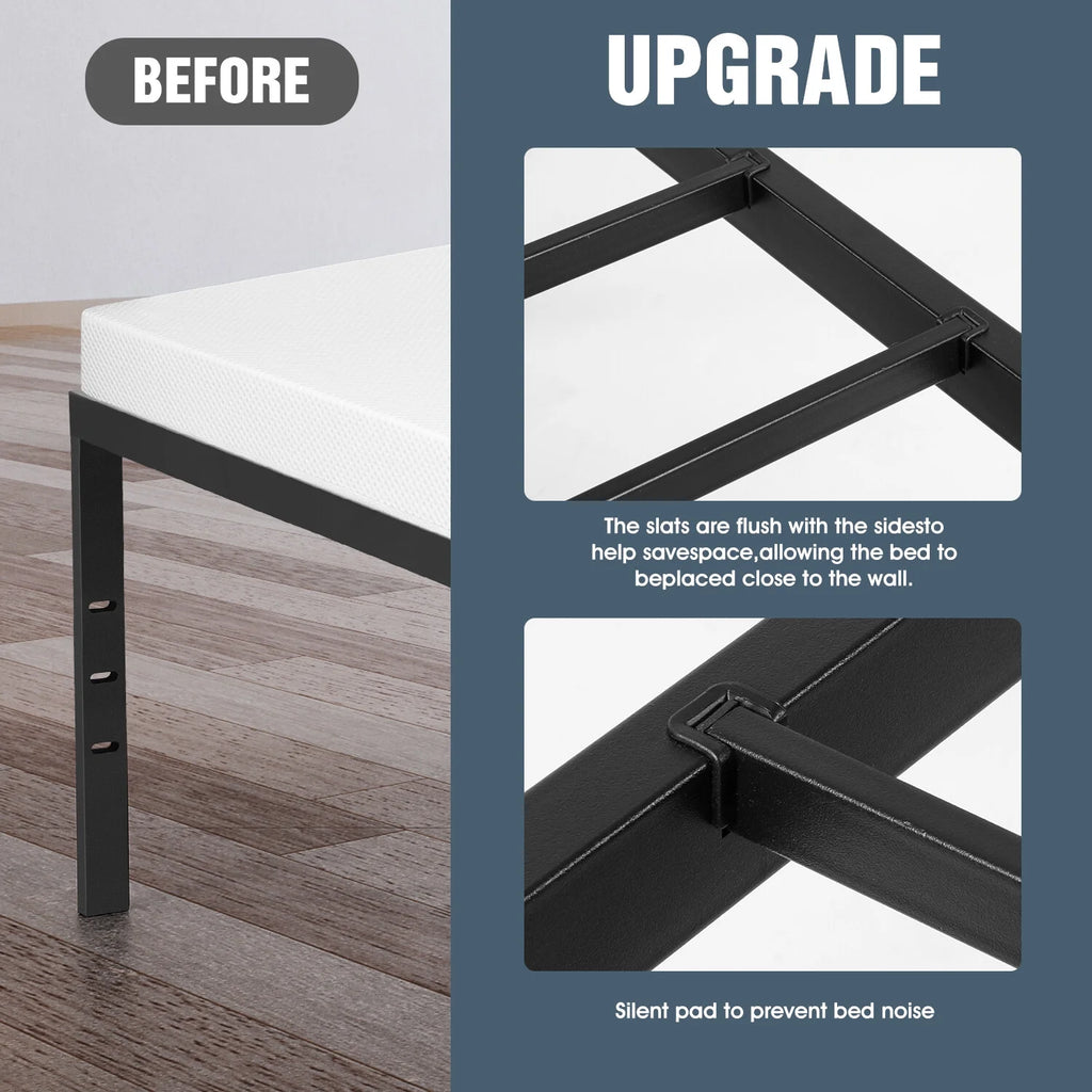 Heavy Duty Steel Slat Queen Bed Frame S8289
