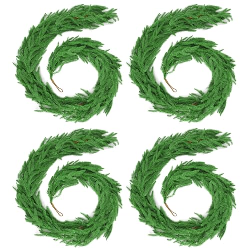6 Ft 2 Pcs Artificial Norfolk Pine Garland Q920779
