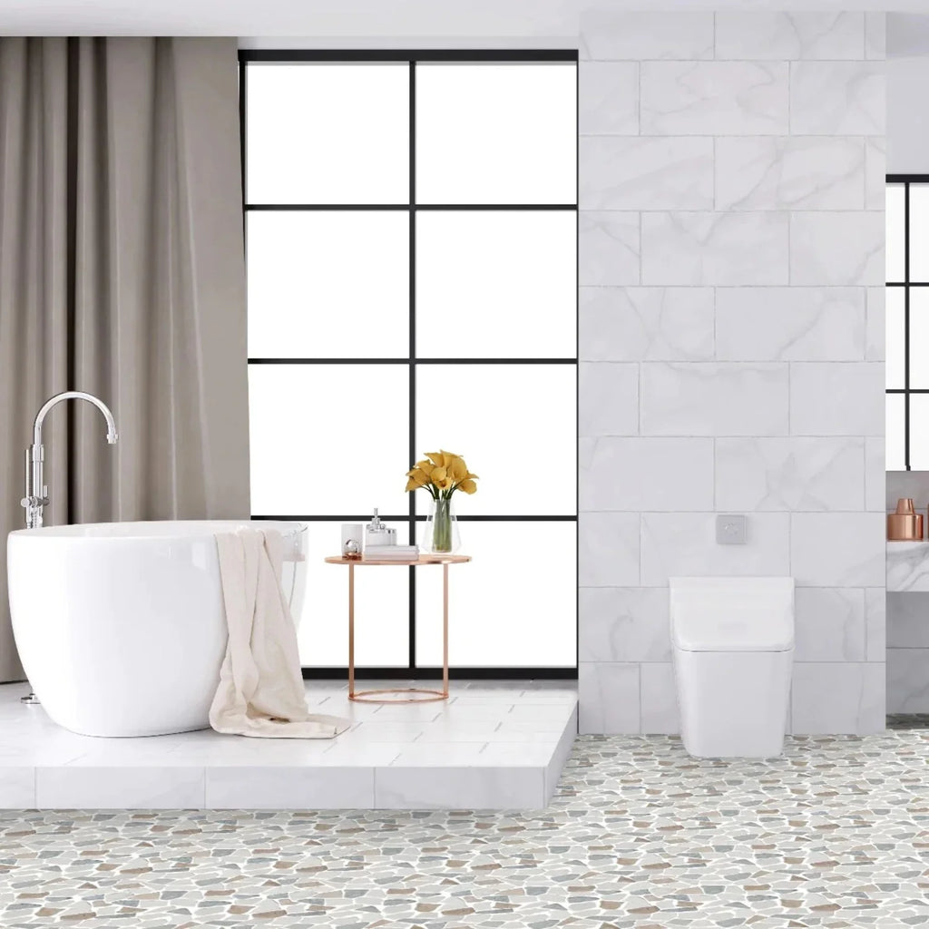 Sea Sand Mosaic Wall & Floor Tile 11.4" X 11.4" 5 tiles per case I54180