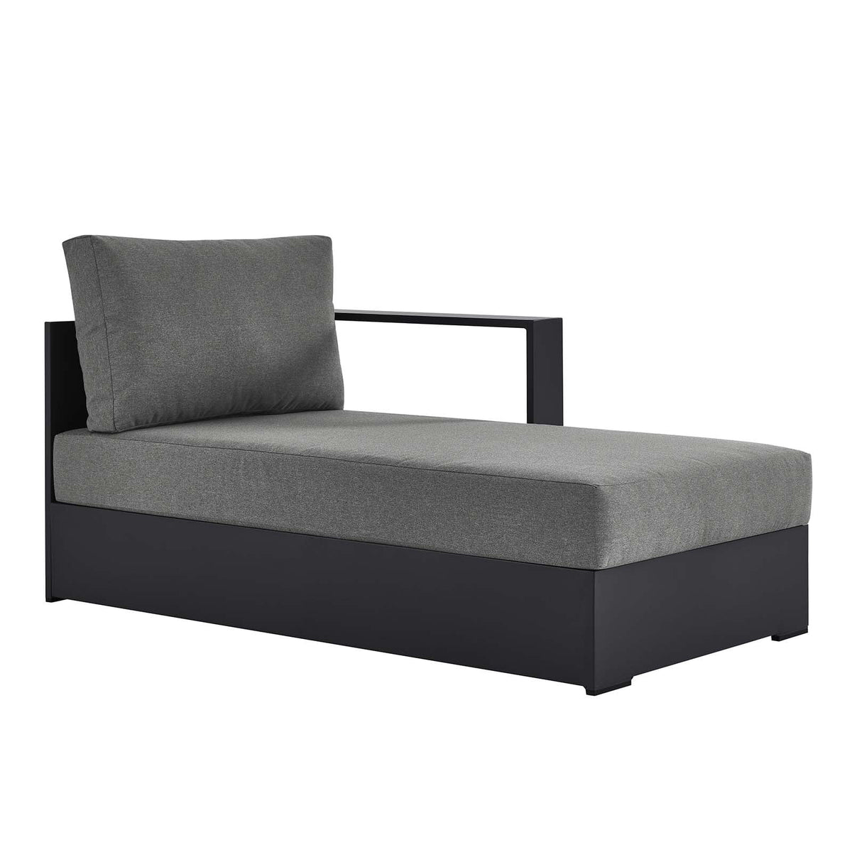Gray Powder-Coated Aluminum Outdoor Chaise Lounge Z78050