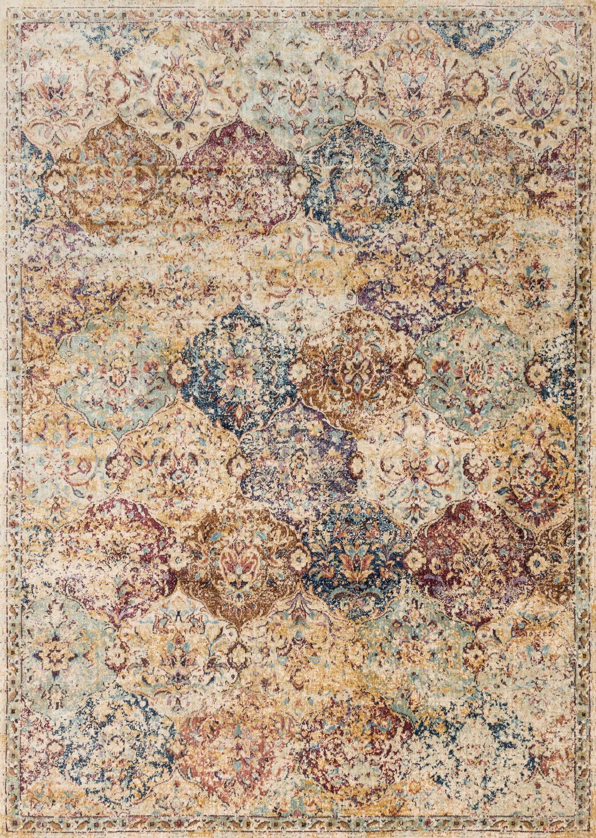 Ivory Multi 6'7 x 9'2 Rug U42789