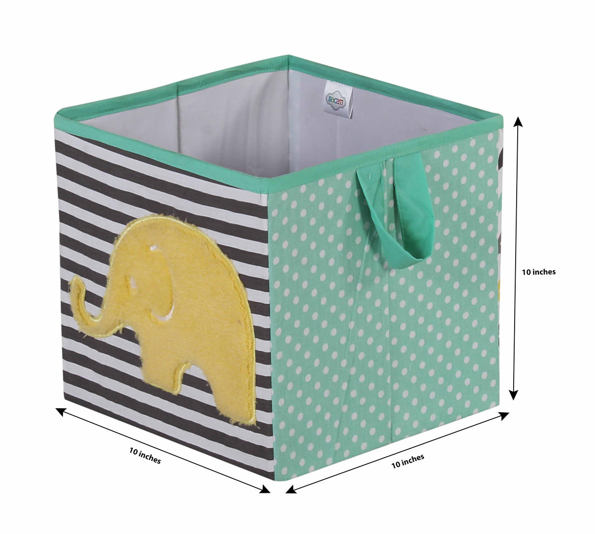 Mint/Yellow/Grey Hamper Cover with Wood Frame and Mesh Liner S796