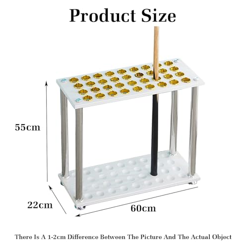 White Floor Rack Holds 36 Cues O9062