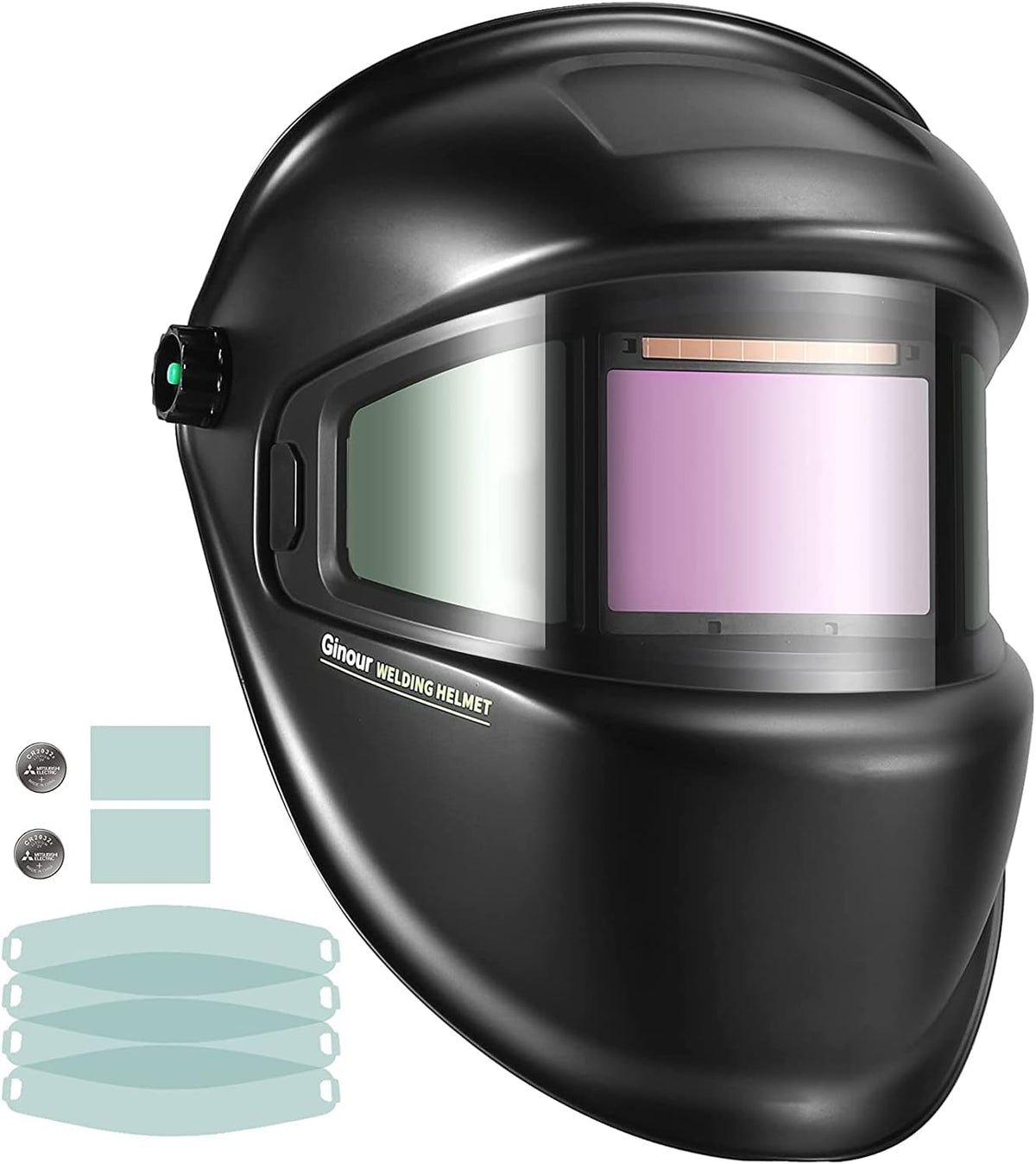 Welding Helmet Solar Auto Darkening 4 Arc Sensors Shade 3/5-9/9-13 Pack of 2 E169763