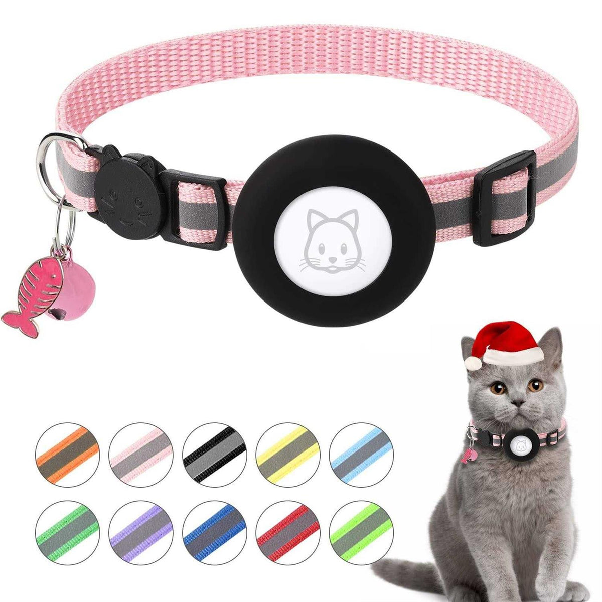 Cat Collar with Bell and Safety Buckle F9759