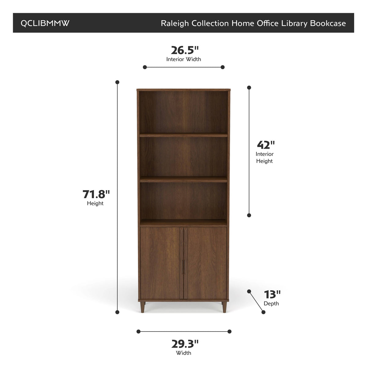Vintage Walnut Bookcase G901627