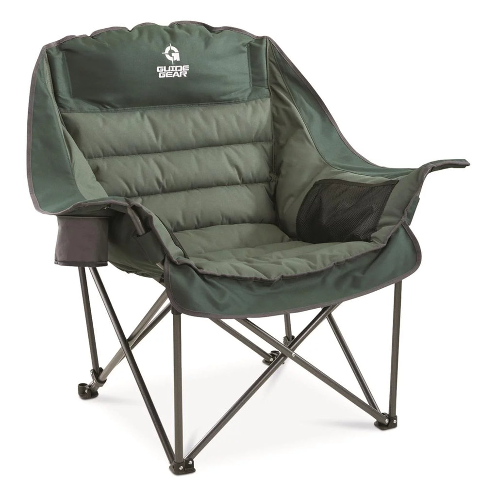 Oversized XL Padded Camping Chair with Cup Holder F27579