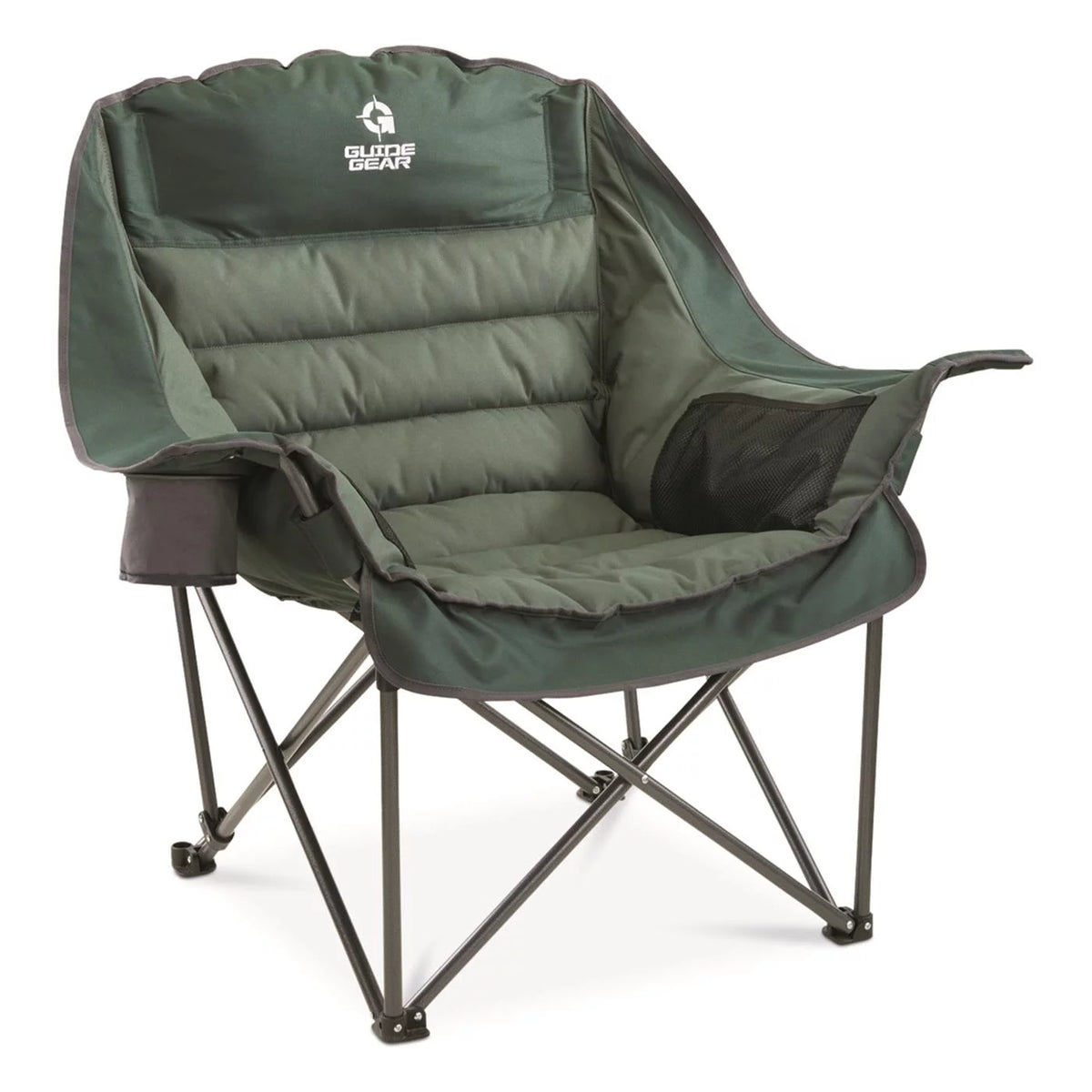 Oversized XL Padded Camping Chair with Cup Holder F27579