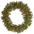 Pre-Lit Artificial Christmas Wreath N570