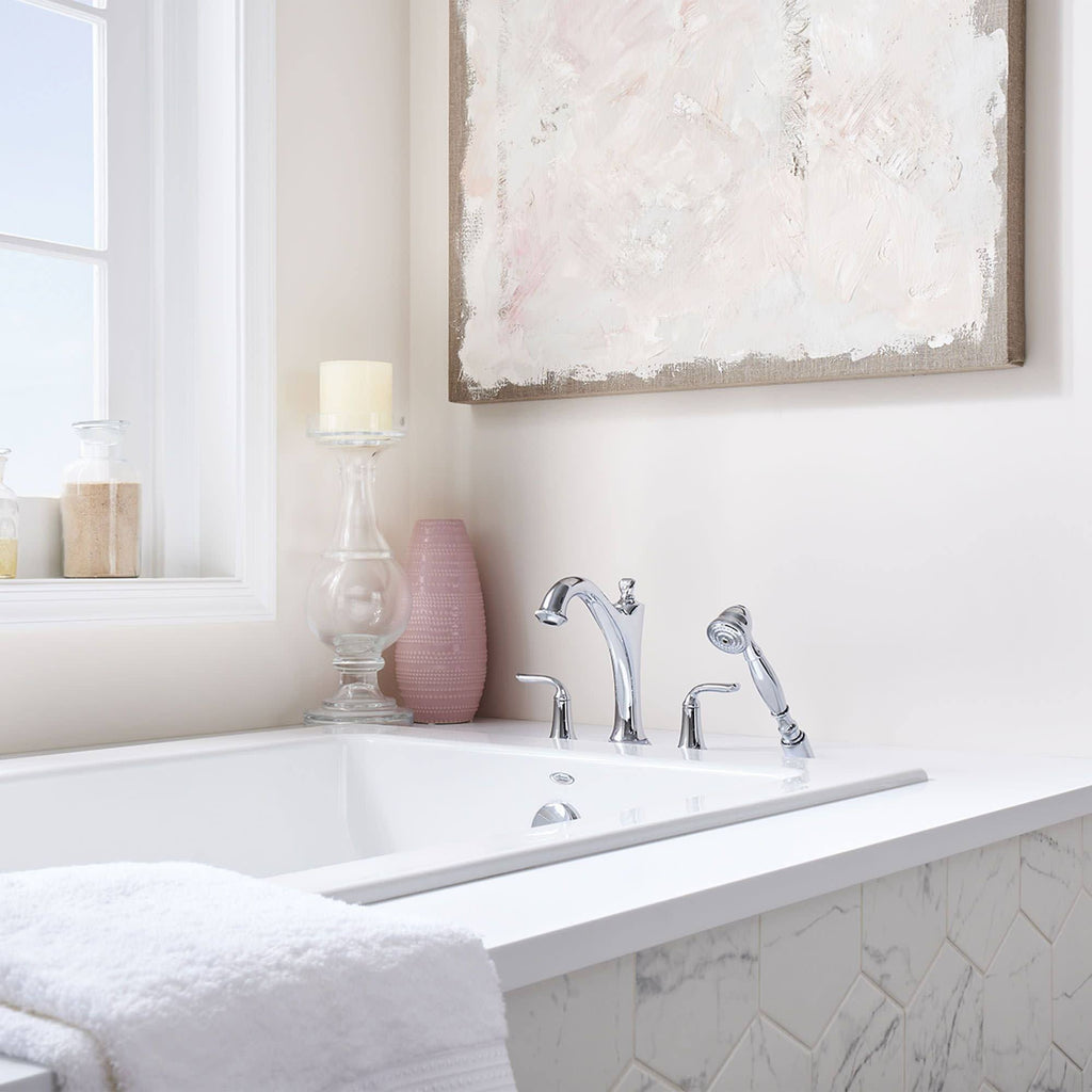 Brushed Nickel Roman Tub Faucet with Personal Shower B8971