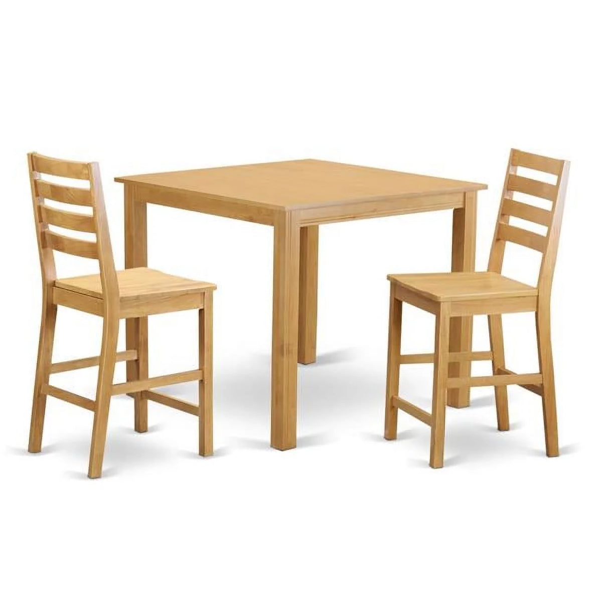 Oak Counter Height Pub Table & 2 Chairs T69398