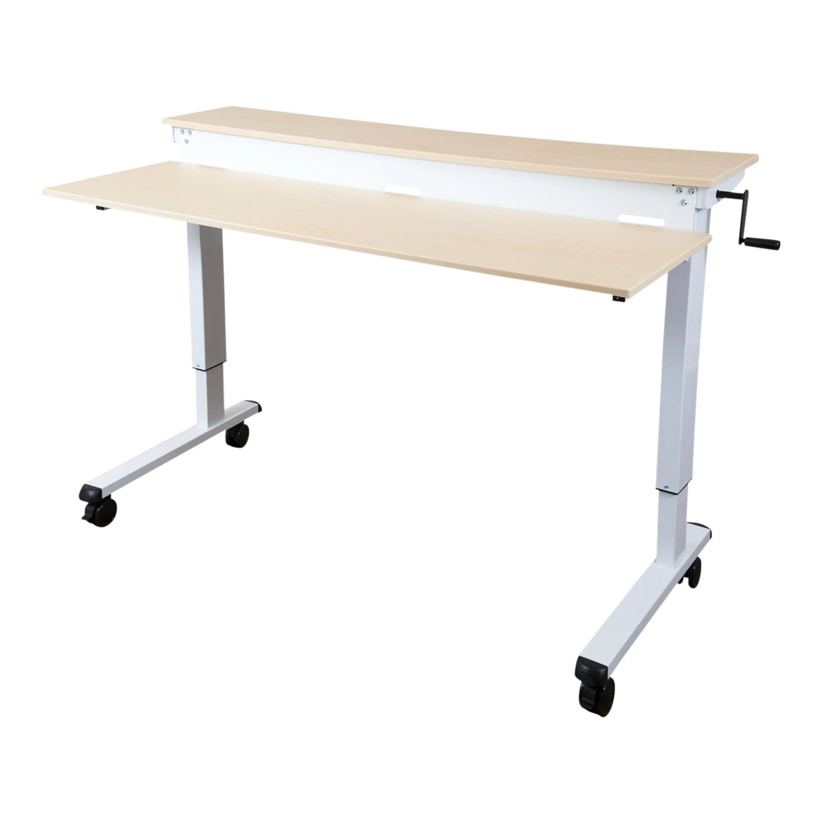 60" Two-tier Crank Adjustable Sit to Stand Desk K281280