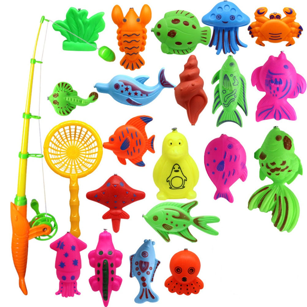 22pcs Magnetic Fishing Game Set with Rod and Net P899663