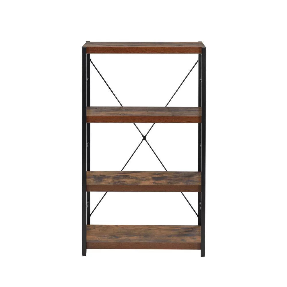 Weathered Oak & Black Bookshelf H748126