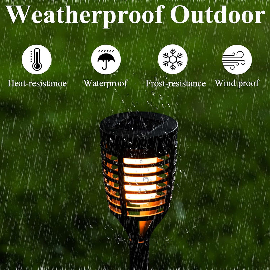 18PK Mini Solar Tiki Torches With Dancing Flickering Flame K6161