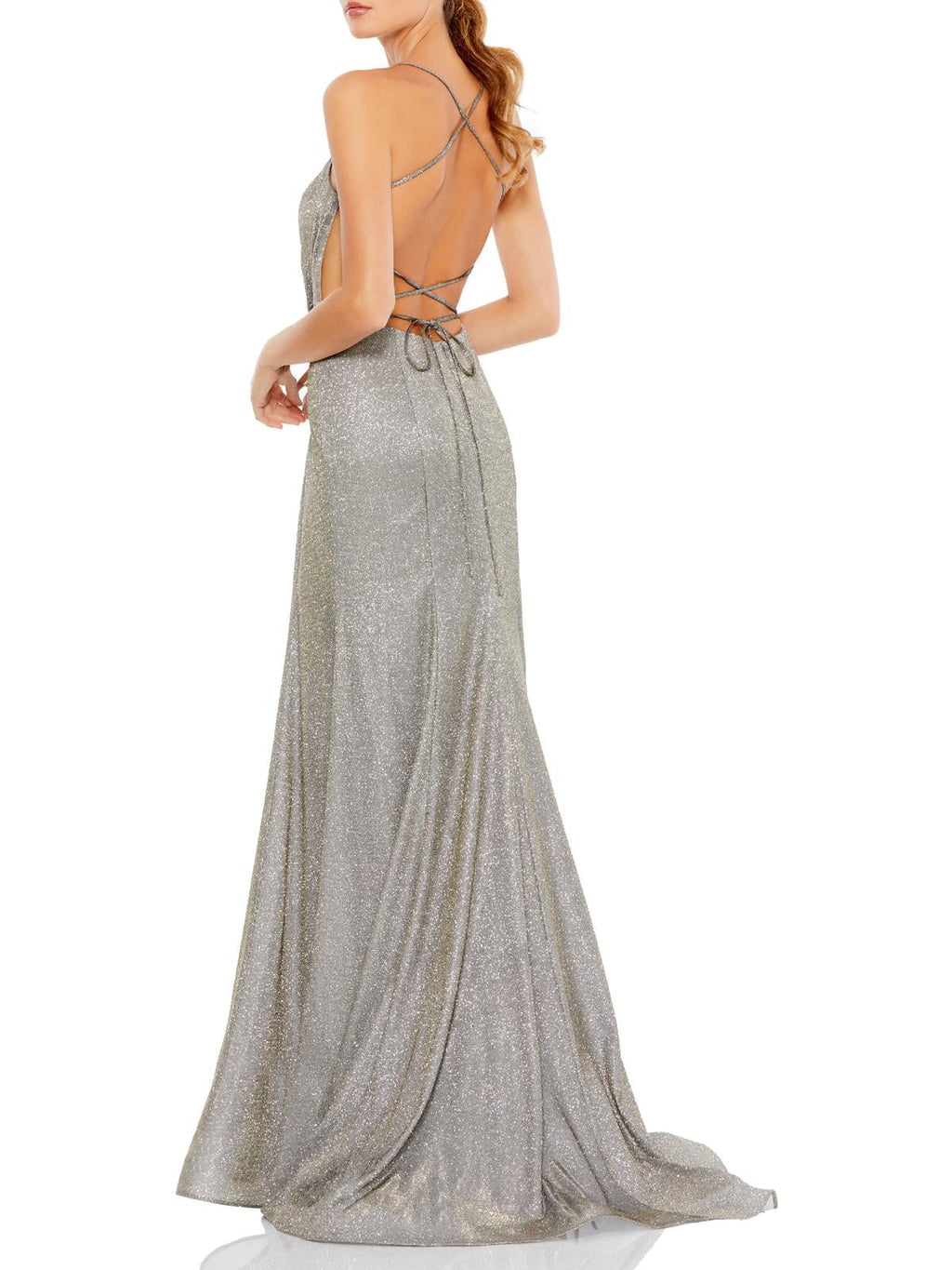 Lace-Up Trumpet Evening Dress I65577
