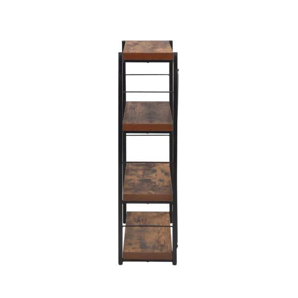 Weathered Oak & Black Bookshelf H748126