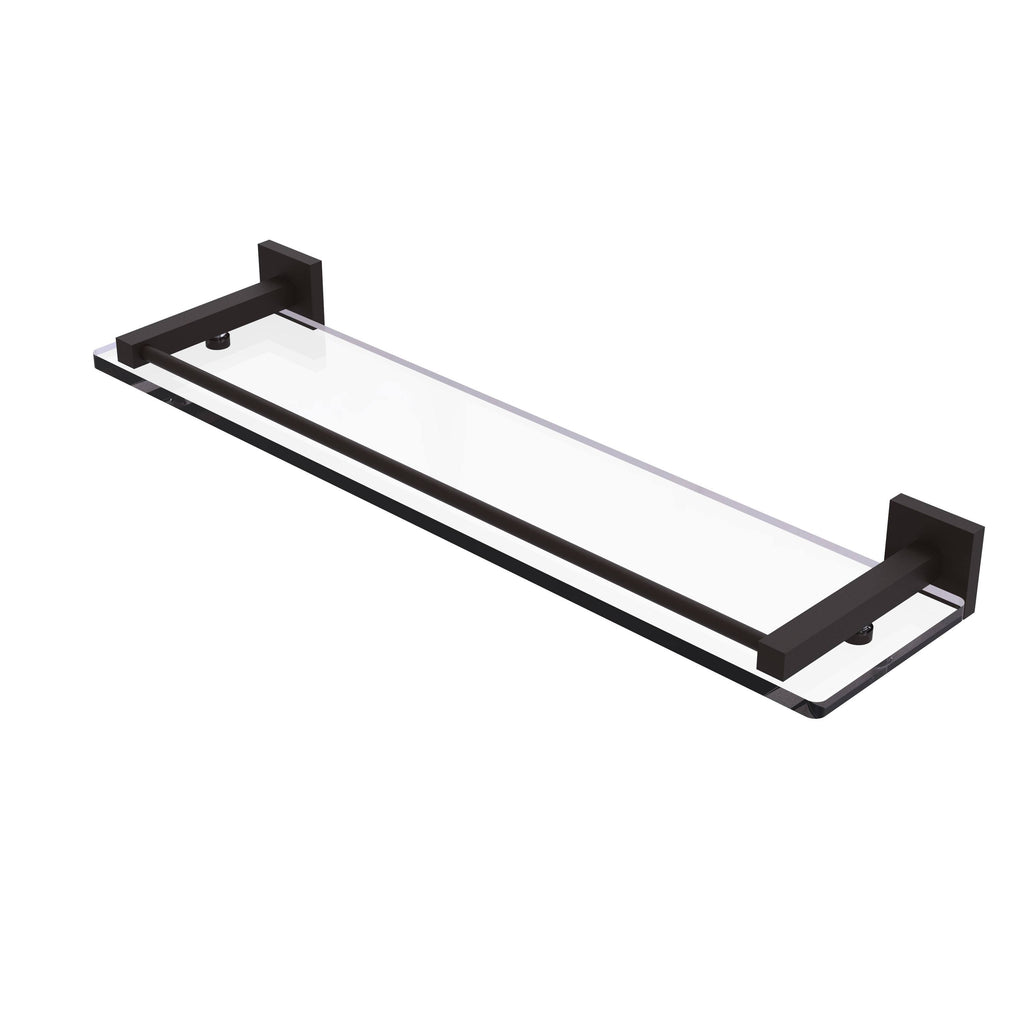 22 in. Glass Shelf with Gallery Rail Oil Rubbed Bronze F8459
