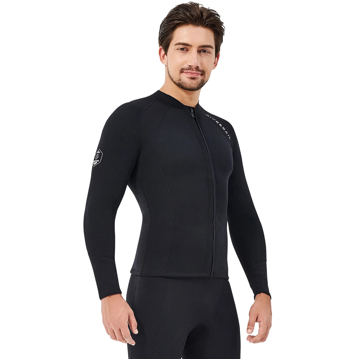 2mm Neoprene Front Zipper Wetsuits Jacket Long Sleeves Z4830