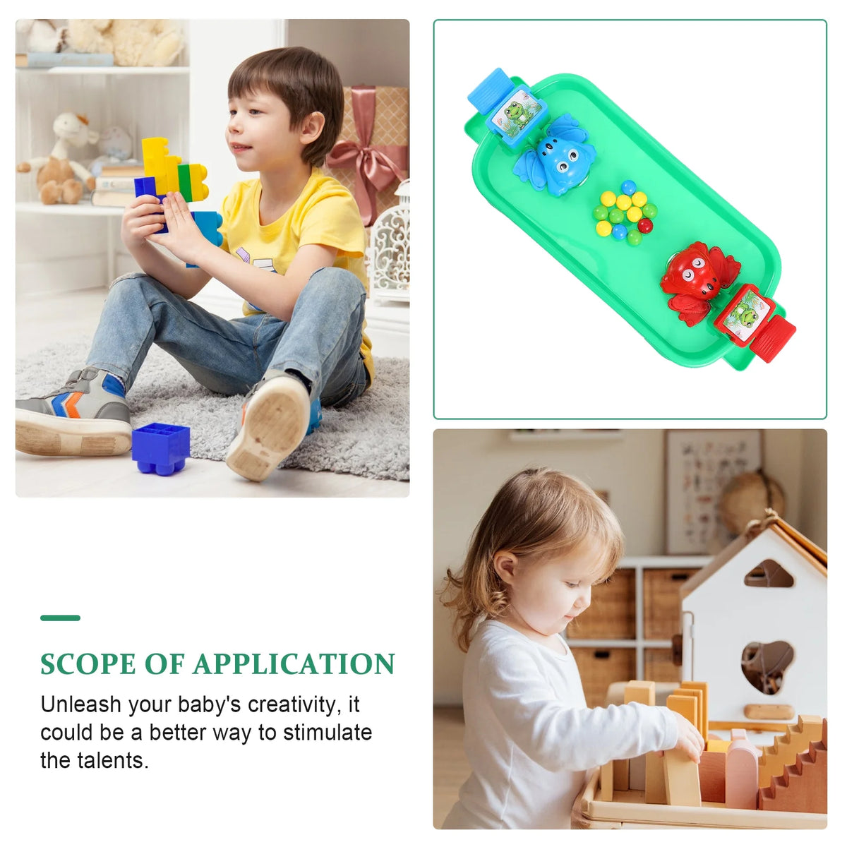 Frog Travel Board Frogs Eating Beads Kids Plastic Toy L78454