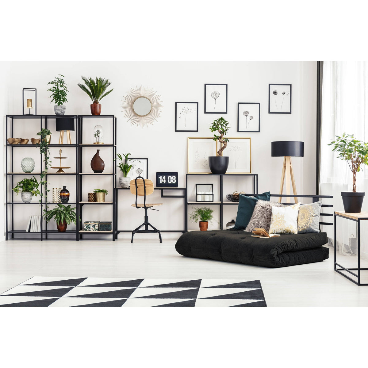 Black Foam Futon P25532