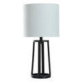 Matte Black Table Lamp with Drum Shade B1400